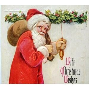 Christmas Postcard Santa Claus Embossed Original Vintage Series 53